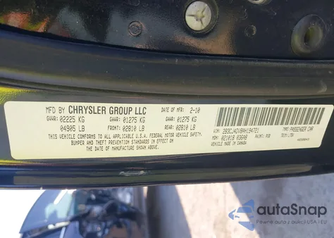 2010 Dodge Challenger Se from USA, damaged, VIN 2B3CJ4DV8AH194721